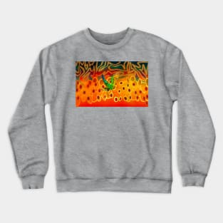 May Fly & Brook Trout Camo Texture Crewneck Sweatshirt